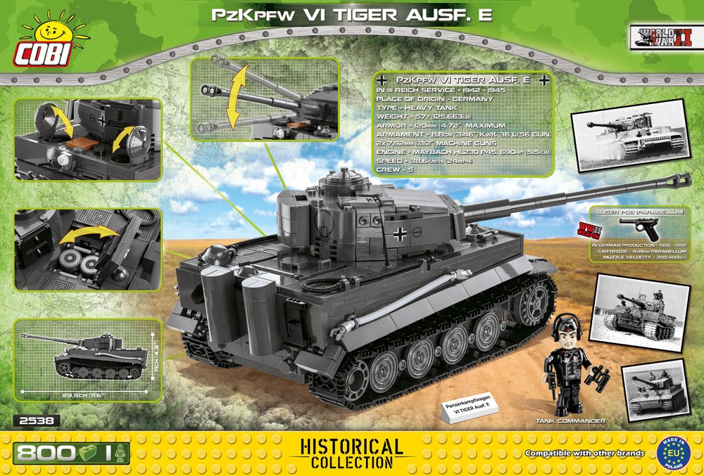 COBI HC WWII PZKPFW VI Tiger Ausf.E 800kl 2538