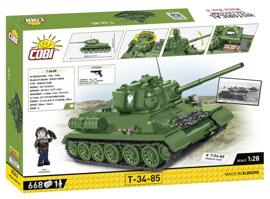 COBI HC WWII czołg T-34-85 668kl 2542