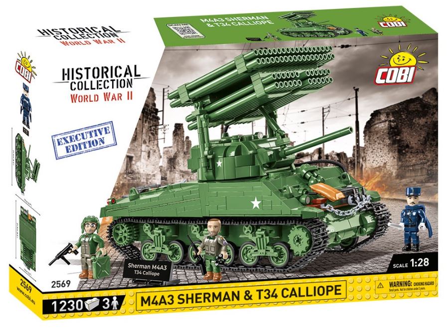 COBI WWII Sherman W/T34 Calliope 1230kl 2569
