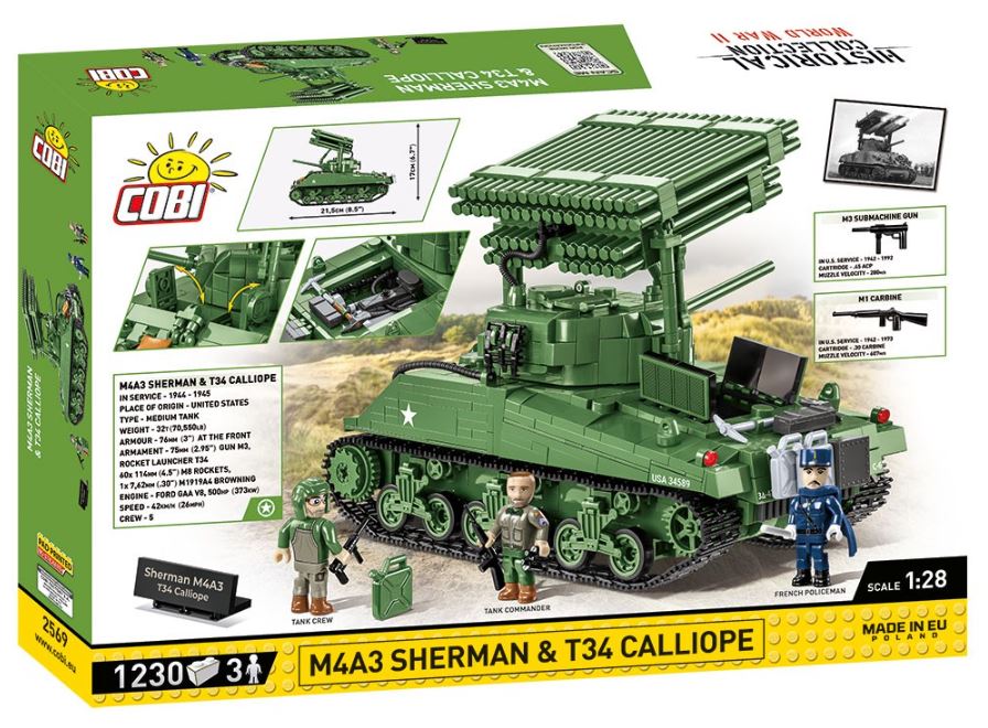 COBI WWII Sherman W/T34 Calliope 1230kl 2569