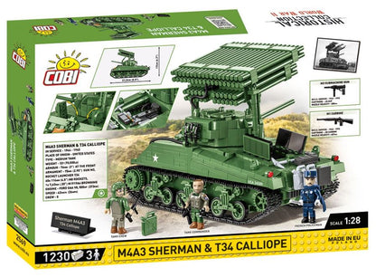 COBI WWII Sherman W/T34 Calliope 1230kl 2569