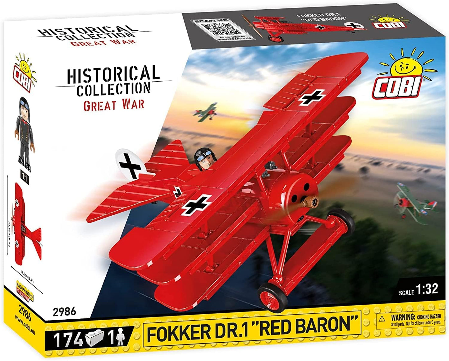 COBI HC GREAT WAR Fokker DR.1 RedBaron 174kl 2986