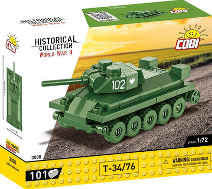 Historical collection hc wwii czołg t-34/76 101 elementów