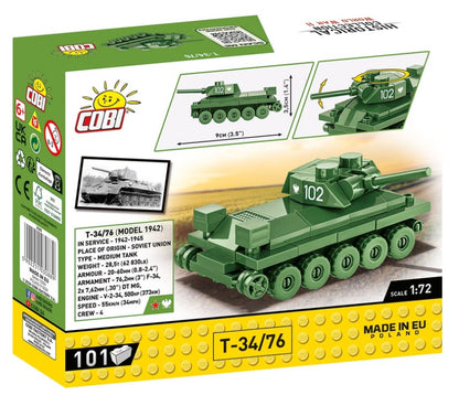 Historical collection hc wwii czołg t-34/76 101 elementów