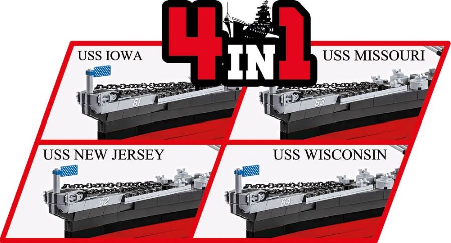 COBI HC WWII Iowa-Class Battleship Ex.Ed 2685