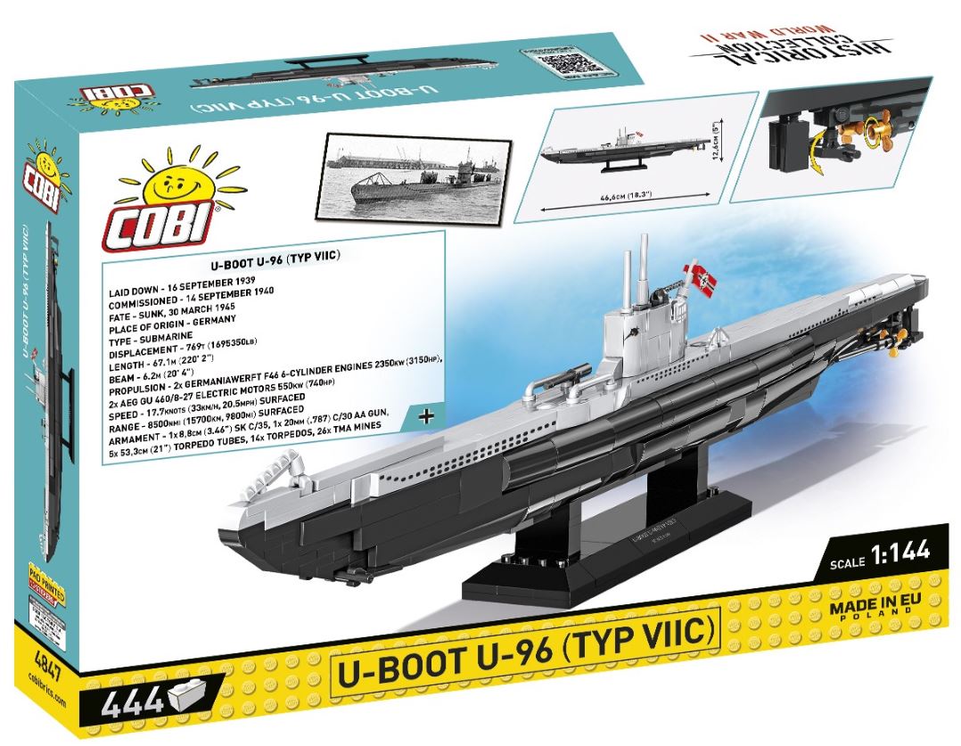 COBI HC WWII U-Boot U-96 445kl Typ VIIC 4847