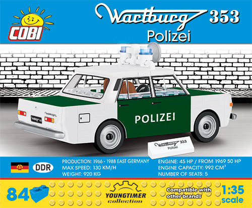 COBI CARS Wartburg 353 Polizei 84kl 24558