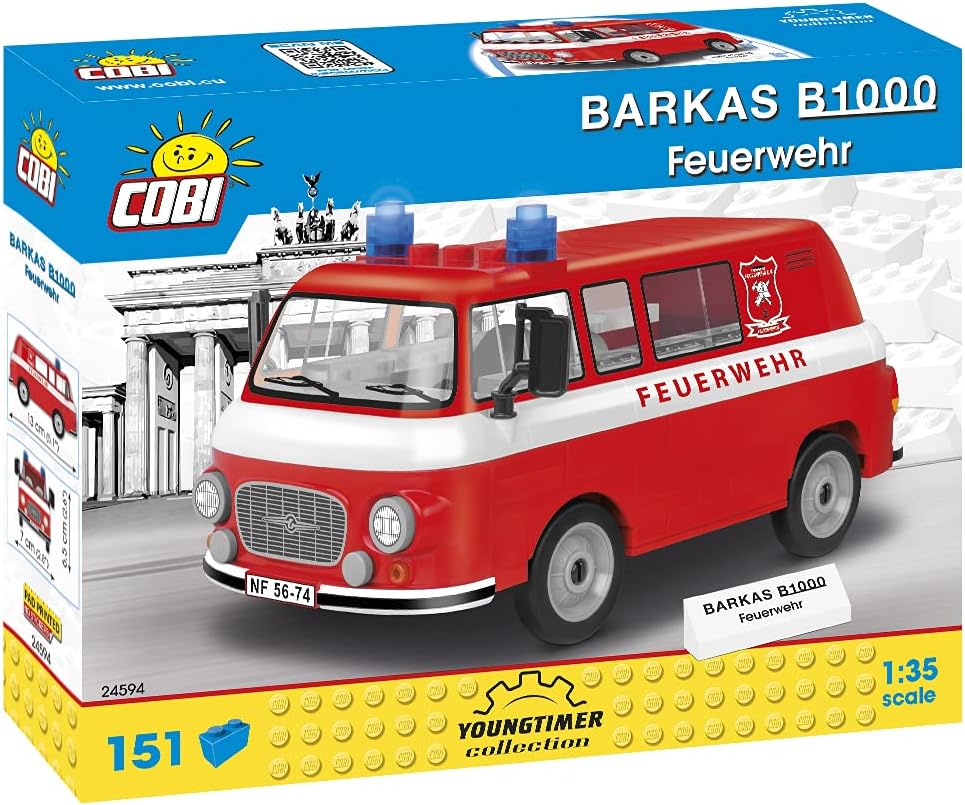 COBI CARS Barkas B1000 Straż pożarna 150kl 24594