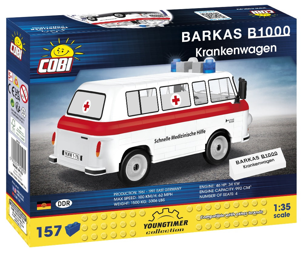 COBI CARS Barkas B1000 Karetka 157kl 24595