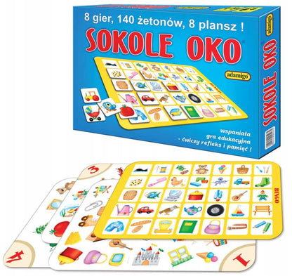 Sokole oko gra edukacyjna 8 plansz