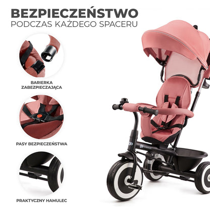 Kinderkraft Rowerek 3koł Aston RosePink 22369
