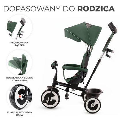Kinderkraft Rowerek 3koł AstonMystGreen 22376