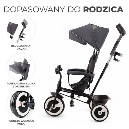 Kinderkraft Rowerek 3koł Aston MalaGrey 22383