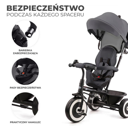 Kinderkraft Rowerek 3koł Aston MalaGrey 22383