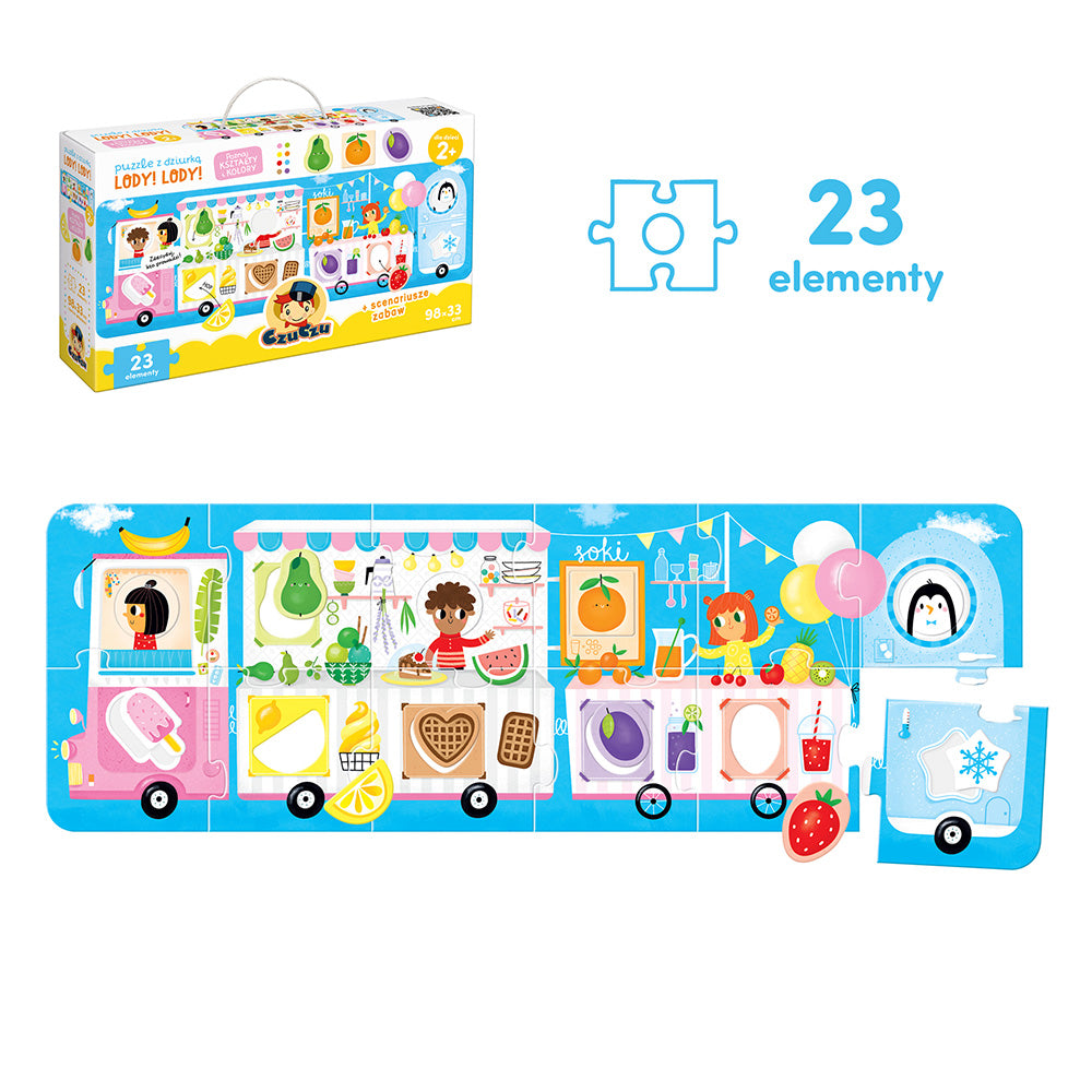 CzuCzu Puzzle z dziurką Lody! Lody! 2+