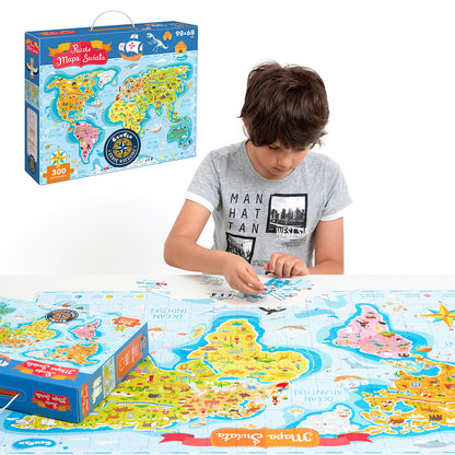 CzuCzu Puzzle Mapa świata 300el 91934