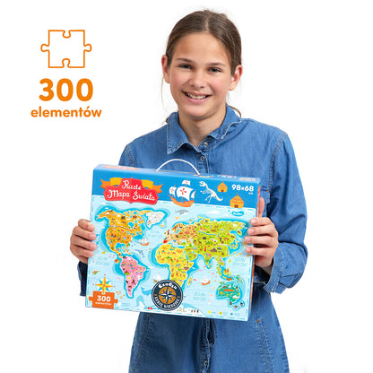CzuCzu Puzzle Mapa świata 300el 91934