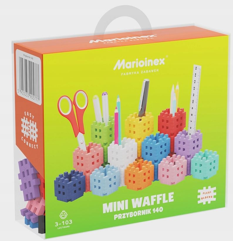 Klocki wafle mini Przybornik 140 elementów
