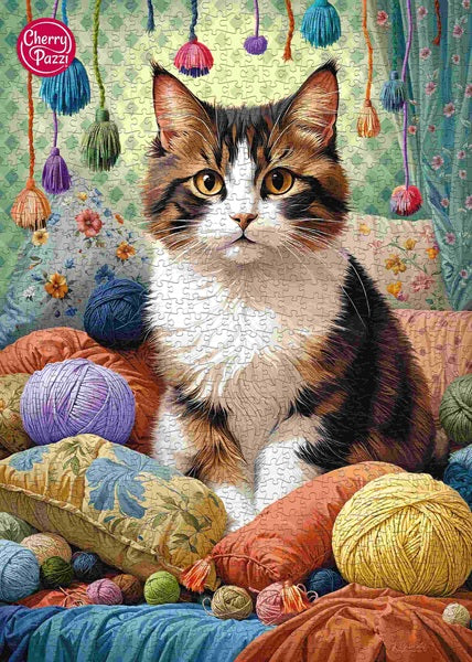 Puzzle 1000 el. Cherry Pazzi - Knitty Cat