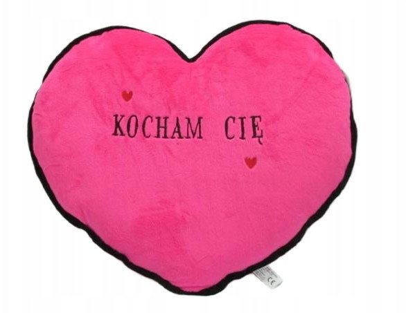 Pluszowe serce z napisem Kocham Cię 43cm
