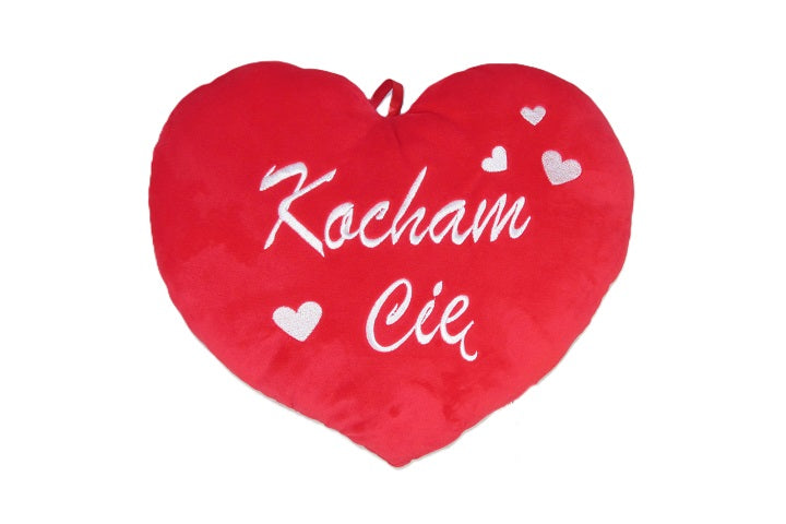 Pluszowe serce z napisem Kocham Cię 15cm