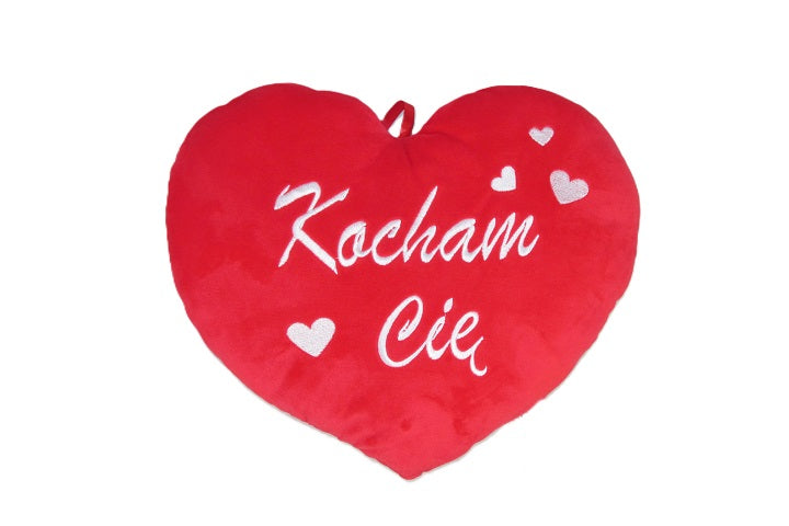 Pluszowe serce z napisem Kocham Cię 37cm