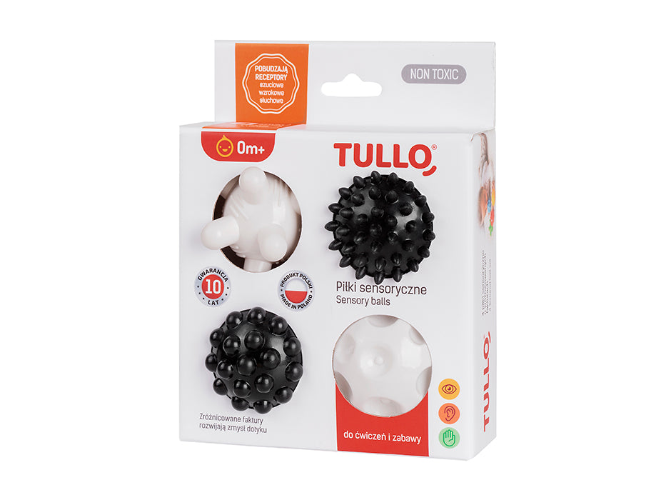 Tullo piłki sensoryczne czarno-białe 4szt