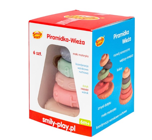 Piramidka wieża kolory pastel SmilyP SP84503 45032