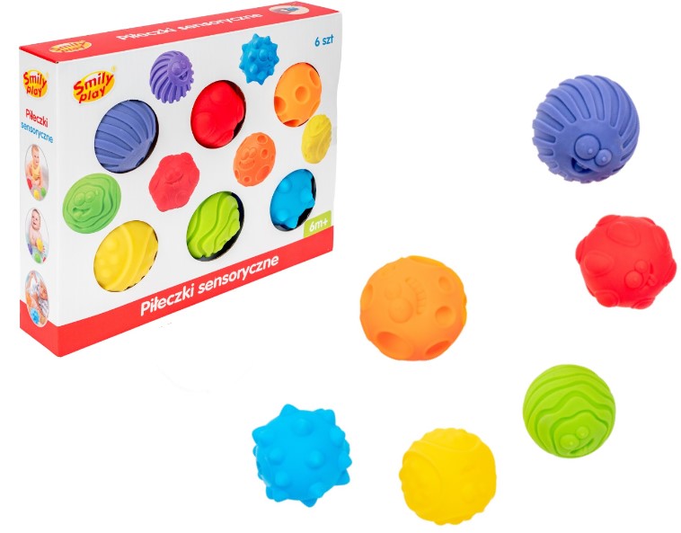 Piłki sensoryczne 6szt SmilyPlay SP84508 45087