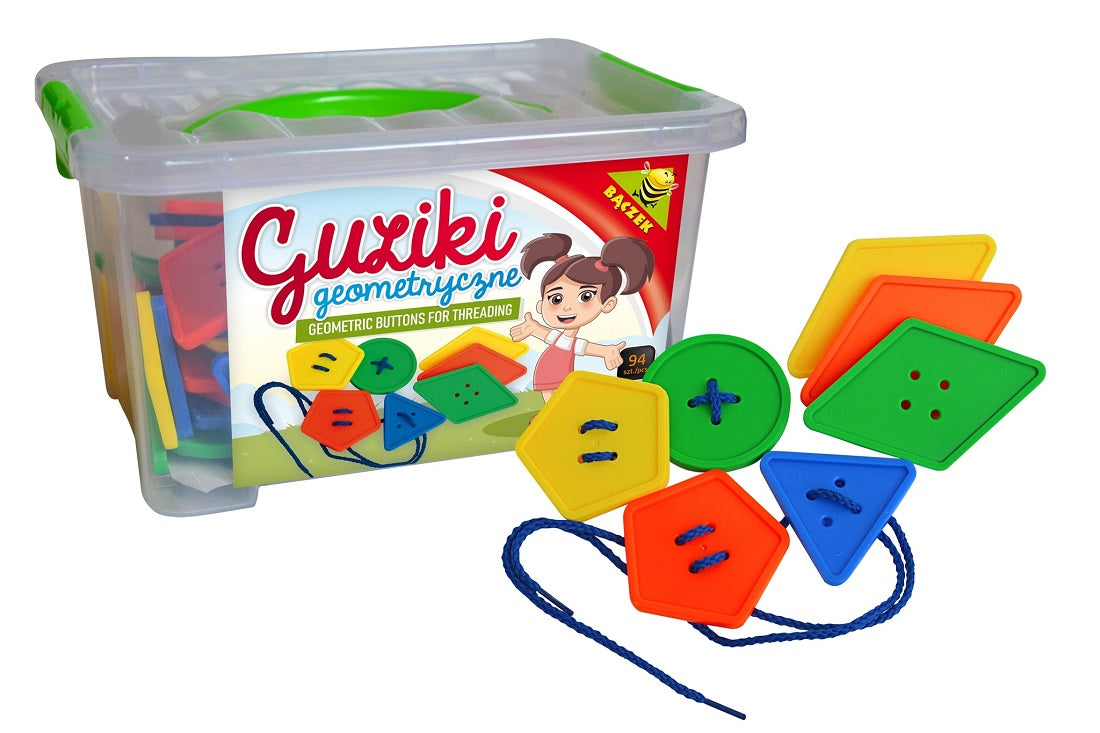 Tupiko guziki geometryczne pojemnik
