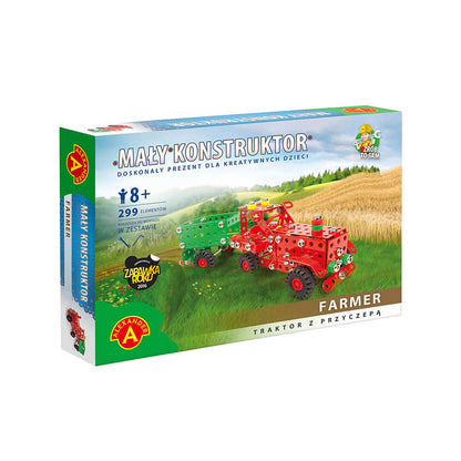 Mały konst.masz.rolnicze traktor z przyczepą 12163