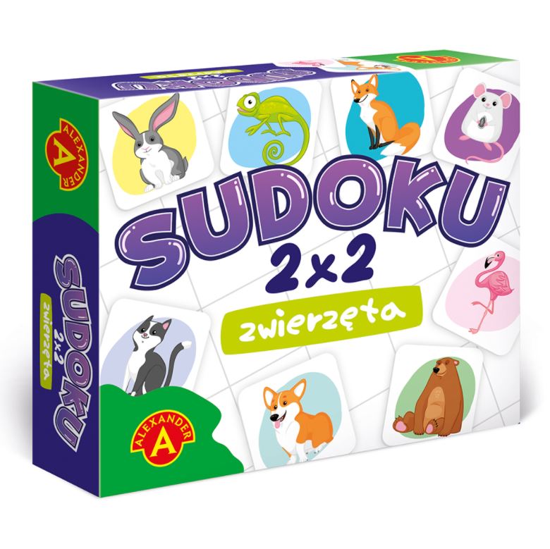 Gra sudoku 2x2 zwierzęta