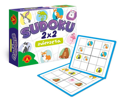 Gra sudoku 2x2 zwierzęta