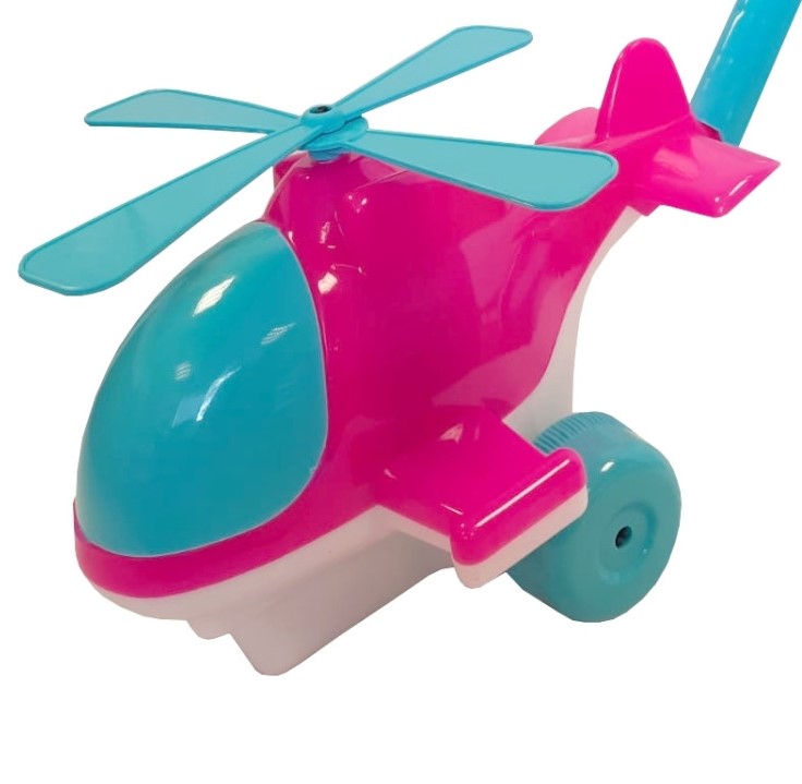 Helikopter różowy pchacz
