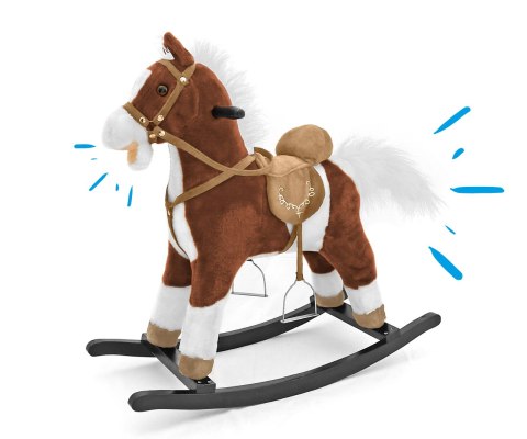 Koń na biegunach mustang ciemny brąz