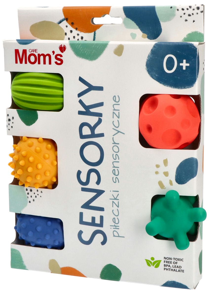 Moms care pastelowe piłeczki sensoryczne 5 szt