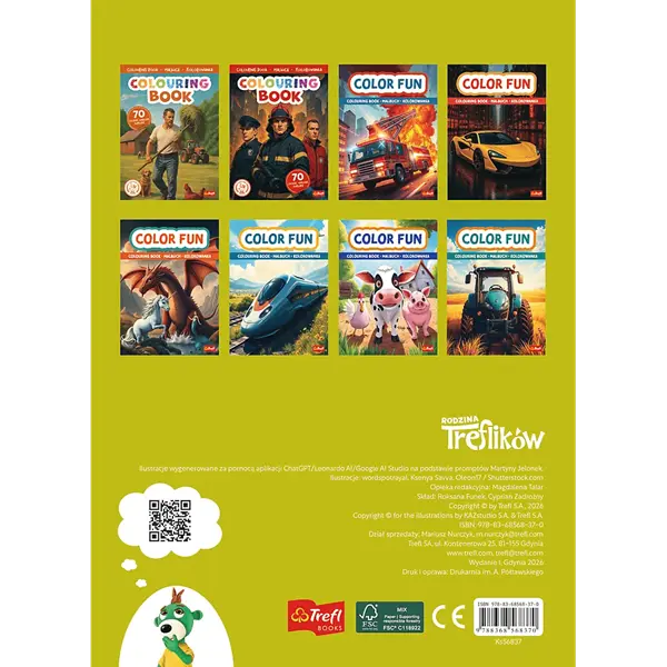 Kolorowanka z naklejkami - Strażak