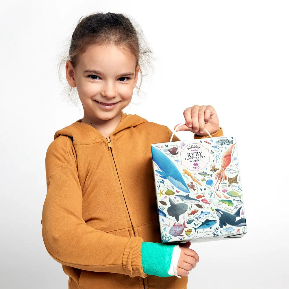 Puzzlove ryby i zwierzęta wodne 200 elementów puzzle rodzinne