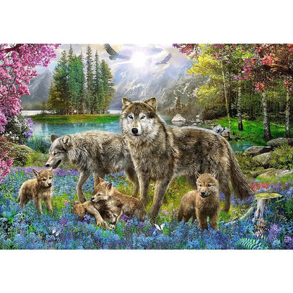 PUZZLE 1000 Wilcza rodzina 10558