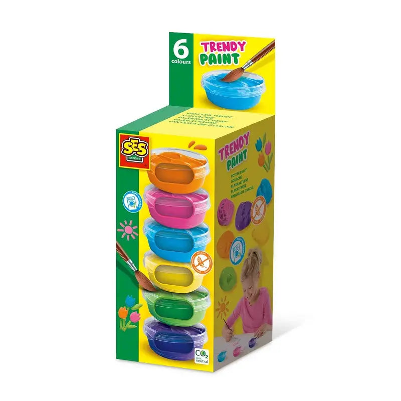 Farby plakatowe modne kolory 6x45ml