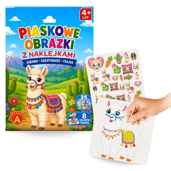 Zestaw kreatywny piaskowe obrazki Alpaka 32994