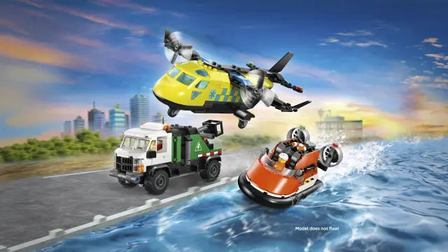 Lego City - Zestaw z samolotem, ciężarówką serwisową i poduszkowcem