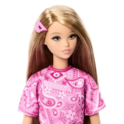Barbie lalka Fashionistas w różowej sukience