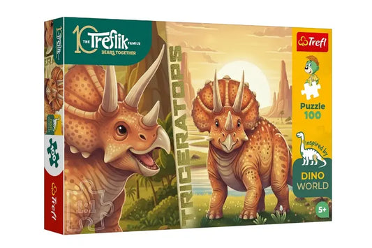 Puzzle Inspired By Dino World 100 el. Triceratops