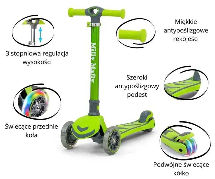 Hulajnoga trójkołowa Scooter Boogie Green