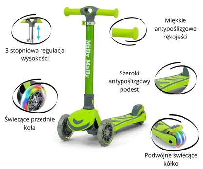 Hulajnoga trójkołowa Scooter Boogie Green