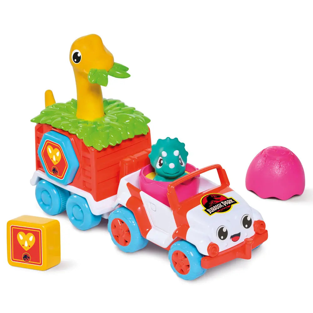 Tomy toomies toomies jeep z dino i przyczepą