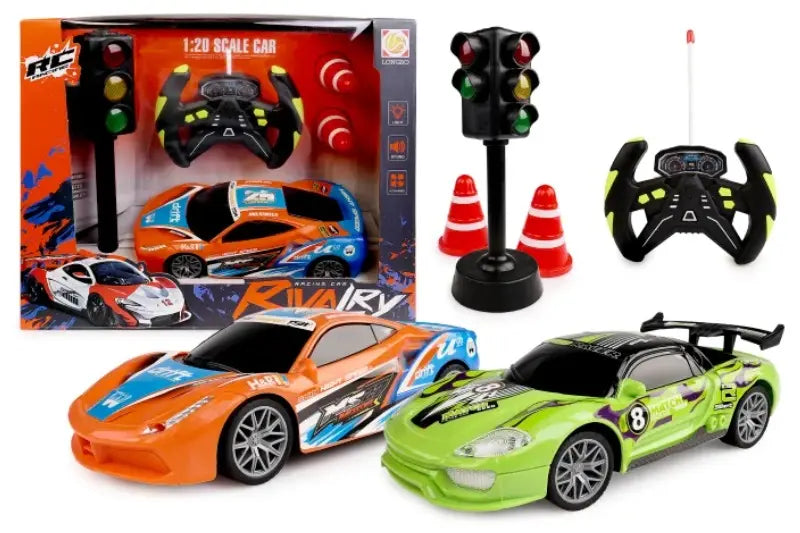 Auto RC ze światłem i dźwiękiem + akcesoria - mix