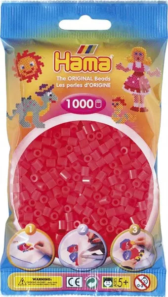 Koraliki midi 1000 szt karminowe
