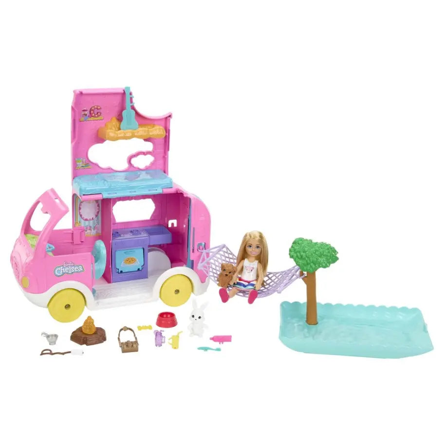 Barbie kamper chelsea zestaw 2w1